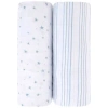 Changing Pad Cover Baby  In Dusty Blue Stars