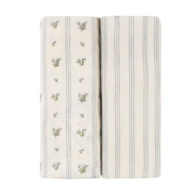 Changing Pad Cover Baby  In Linear Berry Leaf