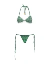 Changit Woman Bikini Green Size 6 Polyester, Viscose, Polyamide, Elastane