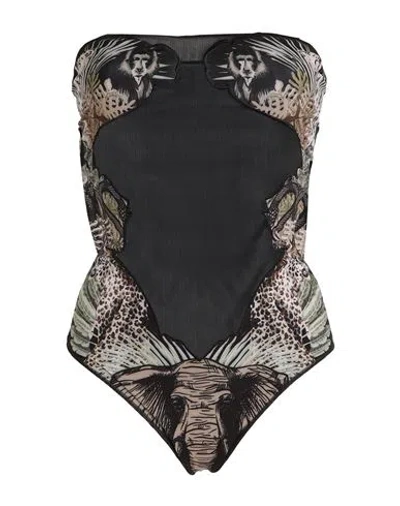 Changit Woman One-piece Swimsuit Black Size 8 Polyester, Elastane