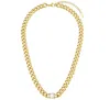 Chansuttpearls Women's Chain With Diamond Pendant Necklace In Gold