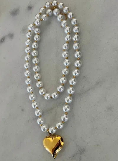 Chansuttpearls Women's The Wrap Around Magnolia Necklace In White/ Gold In Silver