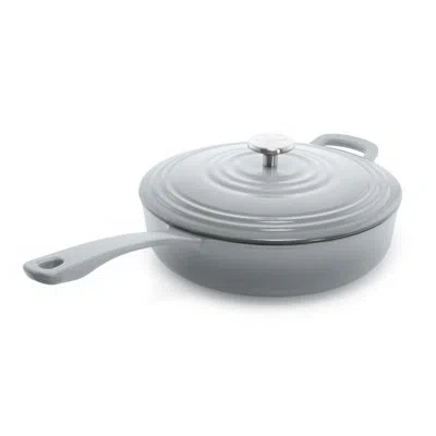 Chantal 10 In. Cast Iron Skillet Set With Lid In Gray