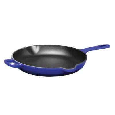 Chantal 10 Inch Round Cast Iron Skillet In Blue