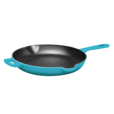 Chantal 10 Inch Round Cast Iron Skillet In Blue