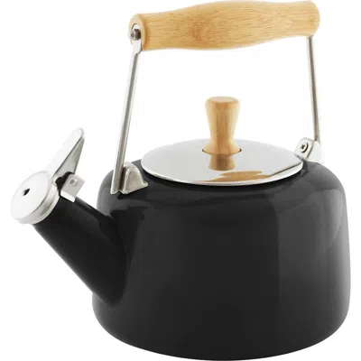 Chantal 1.4-quart Enamel-on-steel Sven Teakettle In Black