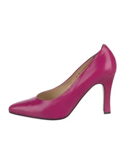 Pre-owned Chantal 1962 Leather Pumps In Pink/purple