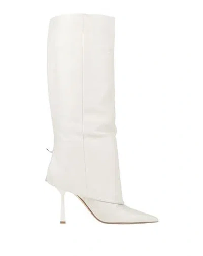 Chantal 1962 Woman Boot Off White Size 8 Leather