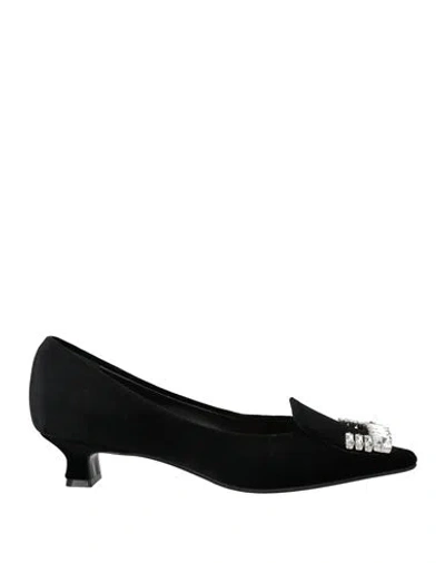 Chantal 1962 Woman Loafers Black Size 8 Textile Fibers