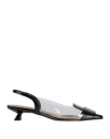 Chantal 1962 Woman Pumps Black Size 8 Leather In Black