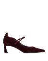 Chantal 1962 Woman Pumps Burgundy Size 6 Textile Fibers In Red