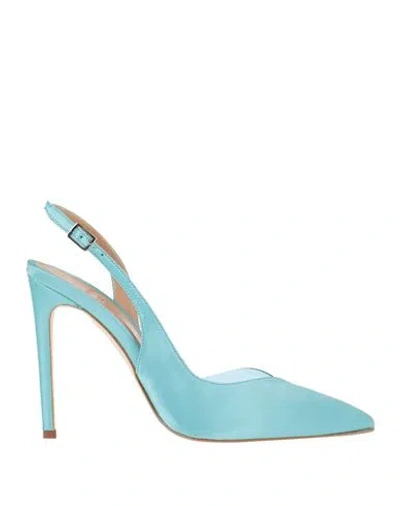 Chantal Woman Pumps Sky Blue Size 10 Textile Fibers
