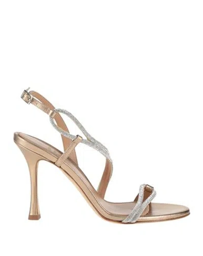 Chantal 1962 Woman Sandals Gold Size 7 Leather