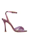 Chantal 1962 Woman Sandals Magenta Size 6 Leather, Pvc - Polyvinyl Chloride In Magenta