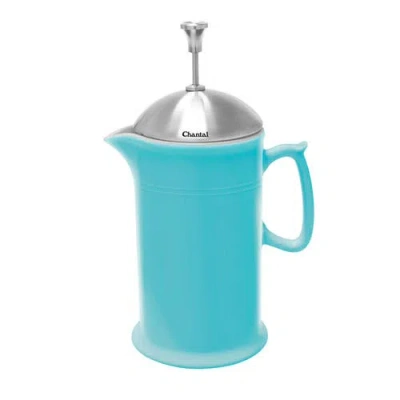 Chantal 28 Ounce Ceramic French Press With Stainless Plunger In Blue