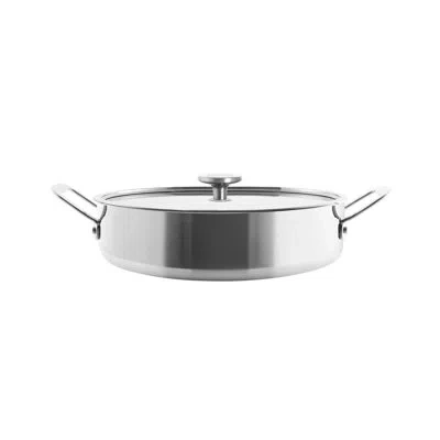 Chantal 3. Clad 5 Qt. Stainless Steel Saucepan With Lid In Silver