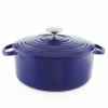 Chantal 3 Qt Round Cast Iron Dutch Oven In Blue