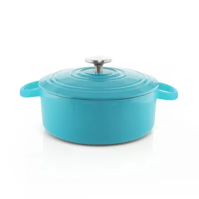 Chantal 3 Quarts Qt. Cast Iron Round Dutch Oven In Blue