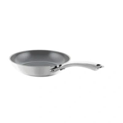 Chantal 3.clad 10-inch Fry Pan W/ Fusion Ti Nonstick Ceramic Coating In Silver