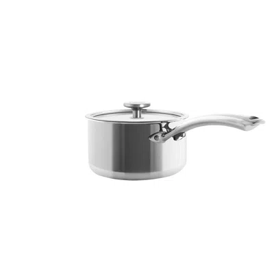 Chantal 3.clad 2.5 Qt. Saucepan W/ Glass Lid In Metallic