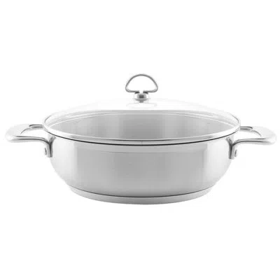 Chantal 5 Qt Stainless Steel Sauteuse Pan With Lid In Silver