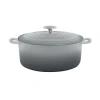 Chantal 5.6 Qt Round Cast Iron Dutch Oven In Gray