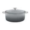Chantal 7 Qt Round Cast Iron Dutch Oven In Gray
