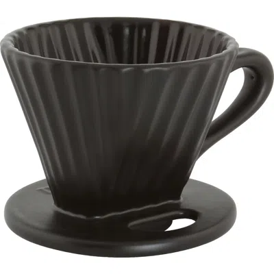 Chantal 8 Ounce Lotus Ceramic Pour Over Coffee Filter In Black