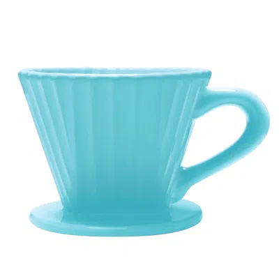 Chantal 8 Ounce Lotus Ceramic Pour Over Coffee Filter In Blue