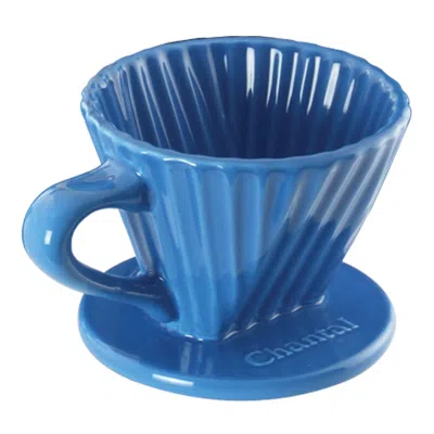 Chantal 8 Ounce Lotus Ceramic Pour Over Coffee Filter In Blue