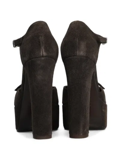 Chantal Buckle-detail Platform Pumps In Brown