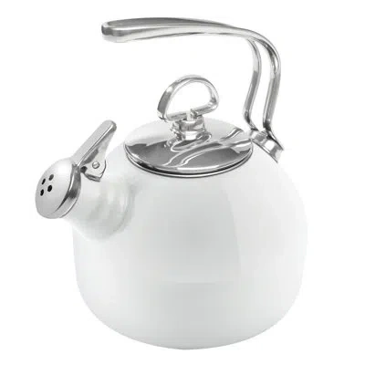 Chantal Classic 1.8 Qt. Stainless Steel Whistling Stovetop Kettle In White
