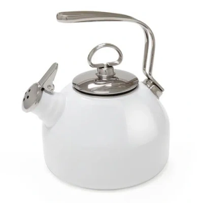 Chantal Classic Enamel-on-steel Teakettle, 1.8 Quart In White