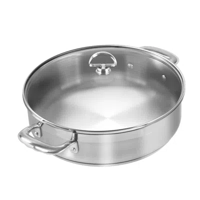Chantal Induction 21 Sauteuse With Glass Lid, 5 Quart In Metallic