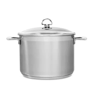 Chantal Induction 21 Steel® 8 Qt. Stock Pot With Lid In Silver