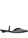 Shop Chantal Leather Mules In Black