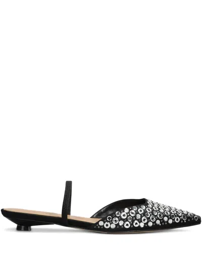 Chantal Leather Mules In Black