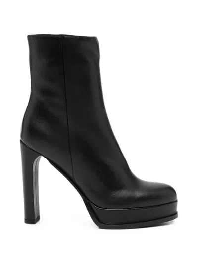 Chantal Platform Ankle Boots In Black