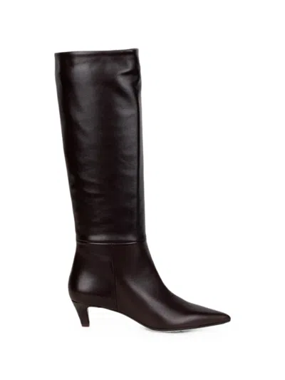 Chantal Pointed-toe Knee-high Boots In Brown