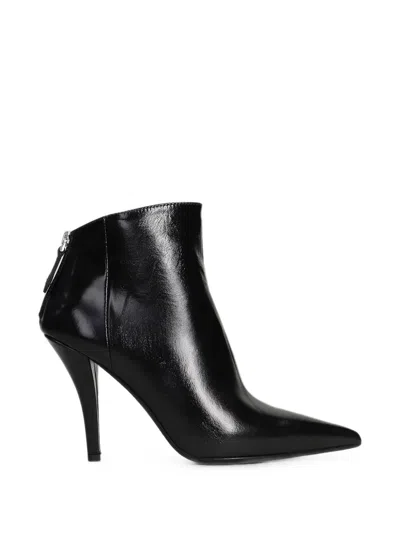 Chantal Pointed-toe Leather Ankle Boots In Multi