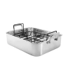 Chantal Stainless Steel Roaster With Nonstick Roasting Rack, 15.5" X 12" X 4" In Silver