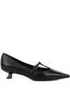 Chantal T-strap Pointed Toe Pumps In Black