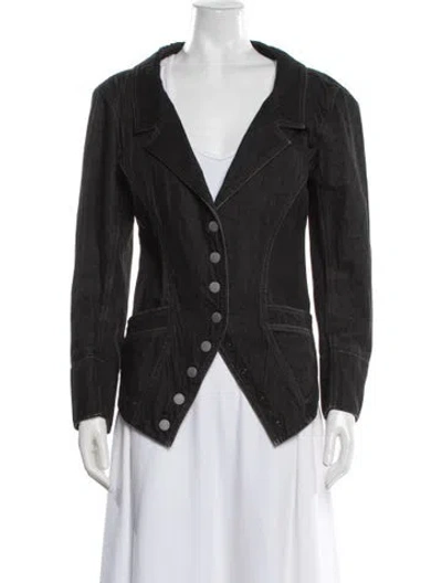 Pre-owned Chantal Thomass Denim Jacket In Black