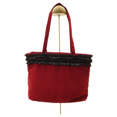 Pre-owned Chantal Thomass Red Velvet And Lace Shoulder Bag
