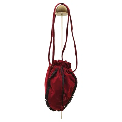 Pre-owned Chantal Thomass Red Velvet Drawstring Shoulder Bag