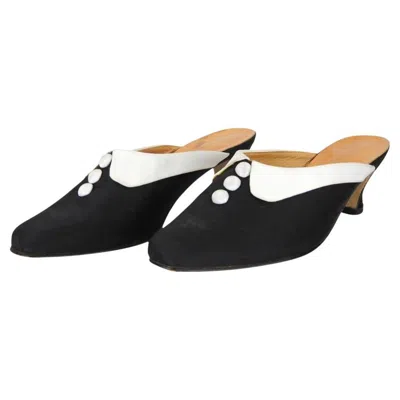 Pre-owned Chantal Thomass "trompe-l'œil" Mules - Fall/winter 1993-1994 Runway Piece In Black