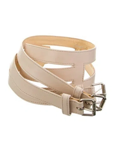 Pre-owned Chantal Thomass Vintage 1980's Waist Belt In Neutrals