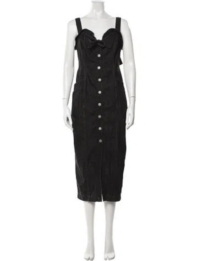 Pre-owned Chantal Thomass Vintage Midi Length Dress In Black