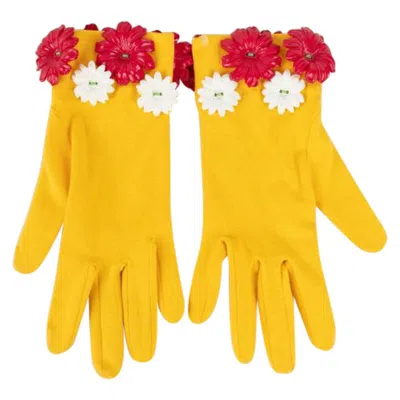 Pre-owned Chantal Thomass Yellow Cotton Gloves