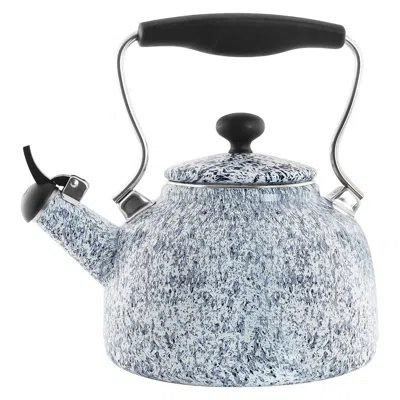 Chantal Vintage 1.7-quart Enamel-on-steel Splatter Teakettle In Blue